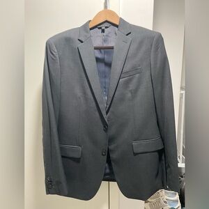 Banana Republic Charcoal Slim-fit Wool Suit (full suit)- 42r | 34/32